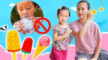 Cam cam bị viêm họng và bài học không được ăn đá , ăn kem quá nhiều - Cam Cam TV