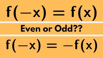 PreCalculus | Even and Odd Functions: Examples