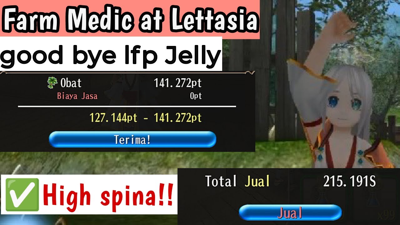 Spot farm Medic + Spina terbaru, good bye lfp jelly [Toram Online]