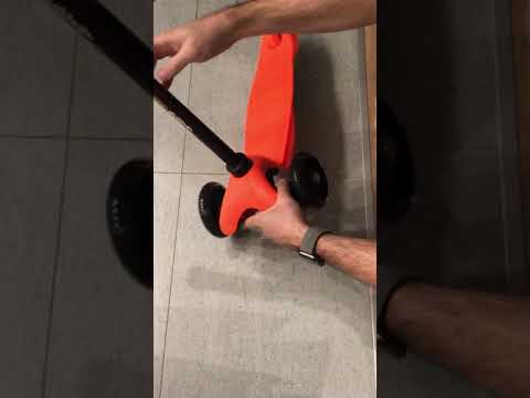 Самокат трехколесный разборный Best Scooter Mini с светящимися колесами бесшумные мягкие Розовый