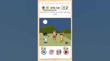 Brain test: tricky puzzles level 430 #show #masks #glowing #eyes #use #mobile #traffic #light #night