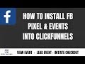 How To Install Facebook Pixel And Events Into Clickfunnels (view,lead, initiate checkout)