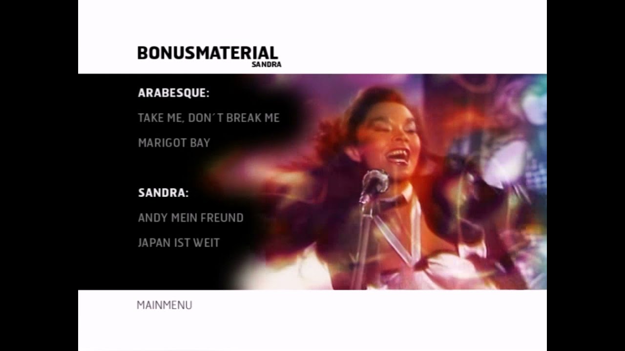 DVD - Меню : Sandra - The Complete History - YouTube
