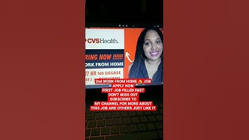 CVS WORK FROM HOME JOB. HIRING NOW, NO DEGREE REQUIRED. APPLY NOW. #workfromhome #makemoneyonline