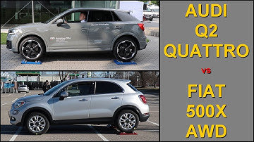 SLIP TEST - Audi Q2 Quattro vs Fiat 500X AWD - @4x4.tests.on.rollers