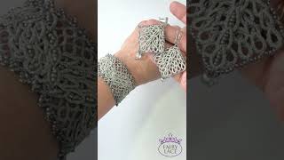 Tatting jewelry set Danuta #tatting #jewelry #FairyLacefromElena #Shorts #handmadelace #bracelet