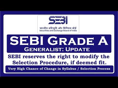 SEBI Grade A Pattern Syllabus Change Possibility ?? || Complete Details || By Susheel A Ragade Sir