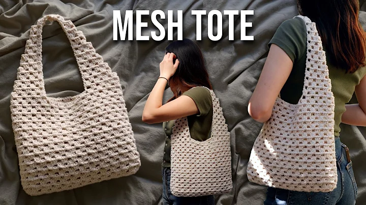 Crochet Mesh Tote Bag Tutorial | Granny Stitch Bag | Crochet Everyday Tote Bag