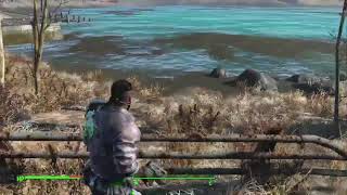 FALLOUT 4 CHAMELEON DEATHCLAW TRIES TO ATTACK THE CASTLE AND FAILS