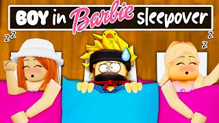 Sneaking into BARBIE SLEEPOVER in Roblox!!