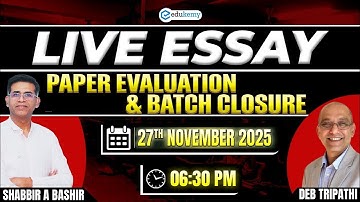UPSC Essay Paper LIVE Evaluation ✍️ | Learn From Evaluator’s Insights ft. Shabbir Sir & Deb Sir
