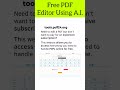 FREE PDF Editor Using AI ( tools.pdf24.org )