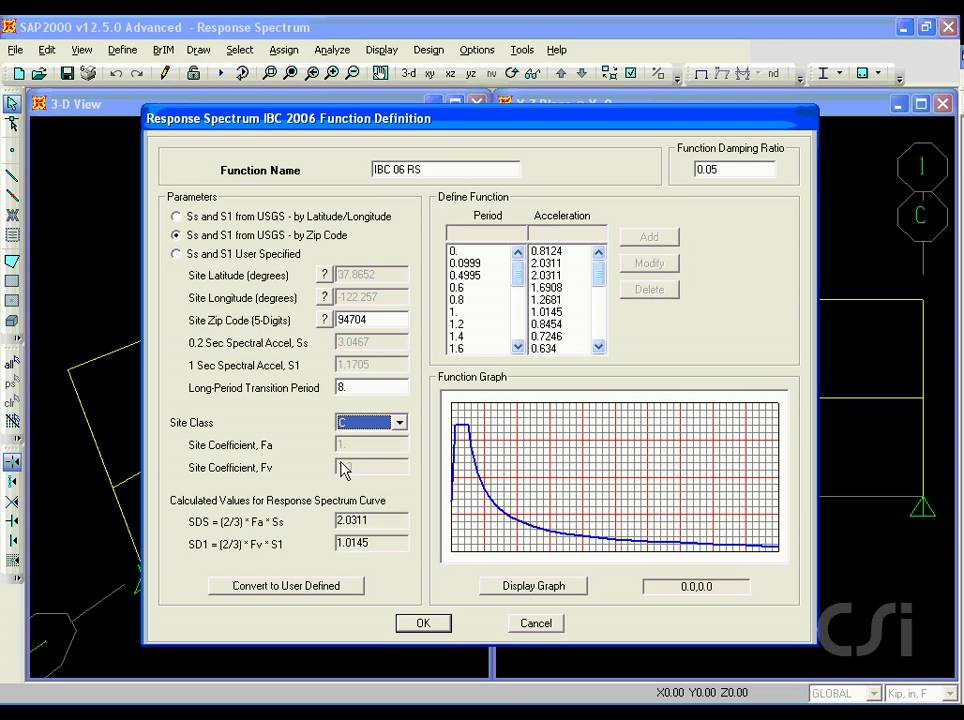 sap2000- زده کړه 11 Response Spectrum V14S - YouTube
