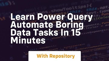 learn power query automate boring data tasks in 15 minutes