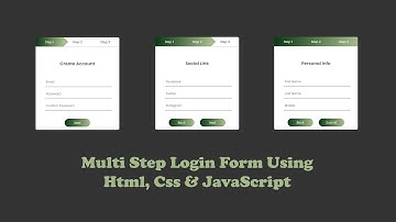 How to Create Multi Step Login Form Using Html, css & JavaScript??