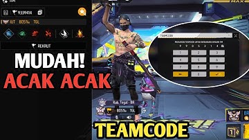 CARA ACAK ACAK TIM CODE FREE FIRE