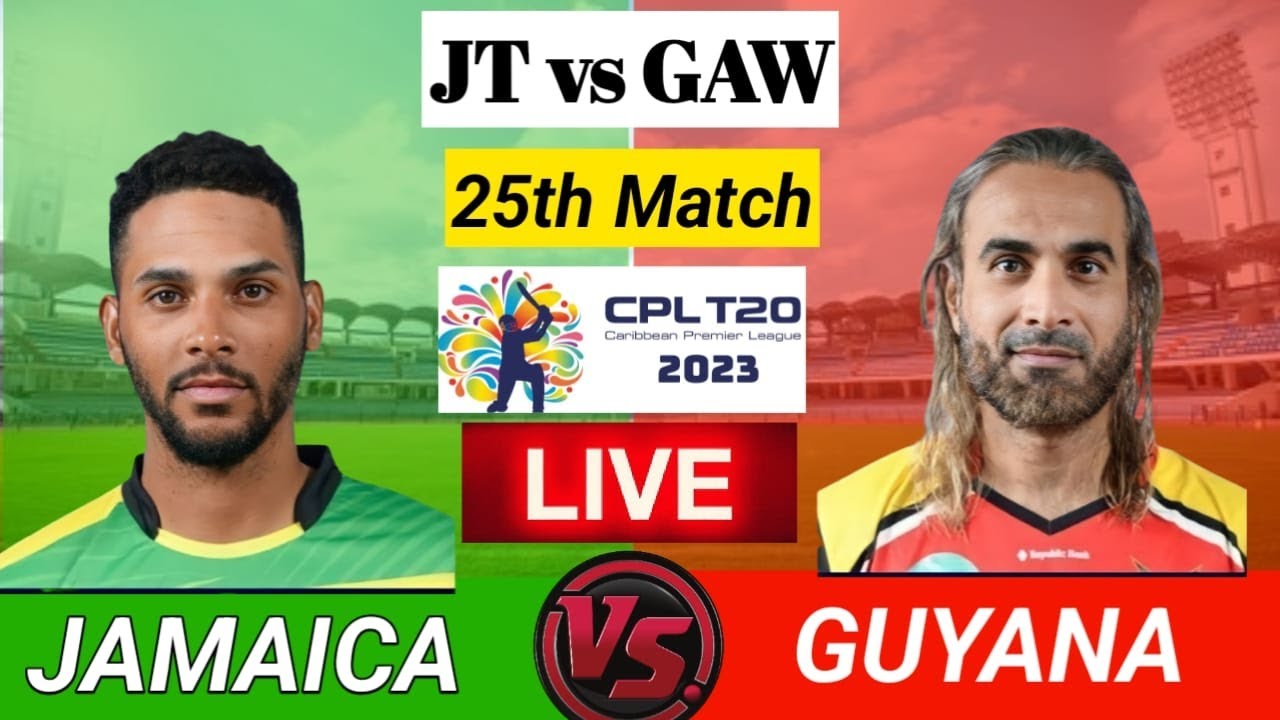 Live : CPL Live Match Today | Guyana Amazon Warriors vs Jamaica Tallawahs Live |GAW vs JT | CPL Live