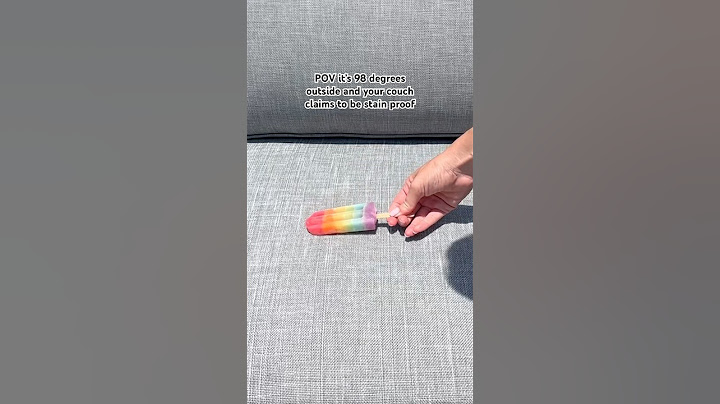 Melting a rainbow popsicle on my couch to test if it’s stain proof!