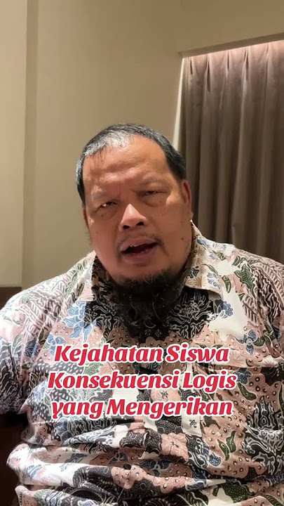 Ketika Kenakalan Dianggap Tidak Ada, Maka Muncullah Kejahatan Siswa #adab #iman #akhlak #pendidikan