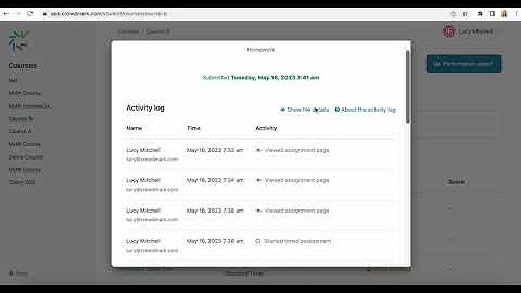 How To - View Your Submission Log (Students)