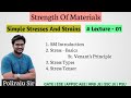 Strength Of Materials | Simple Stresses And Strains | Lecture 01 | Poliraju Sir | English + Telugu