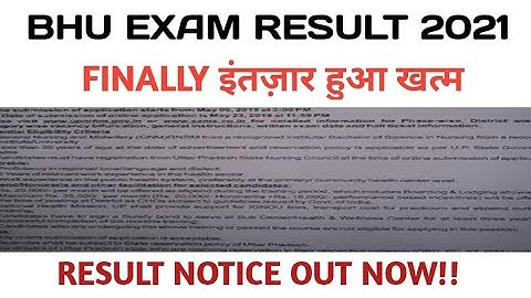 Bhu entrance result 2021|bhu result 2021| bhu cut off| bhu result bhu cut off marks 2021|‎@BHU WORLD