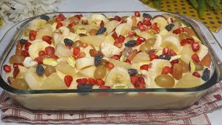 Ramzan special Fruit Custard Recipe || Dessert Recipe \/ Creamy Fruit Chaat \/ Fruits trifle recipe