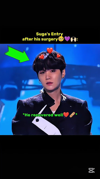 Suga's Entry after his surgery🥺💜🙌🏻#bts#kpop#suga #viralvideo#video #viralshorts#foryou #subscribe