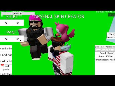 Creating A Custom Skin In Roblox Arsenal Youtube - roblox skin maker pc