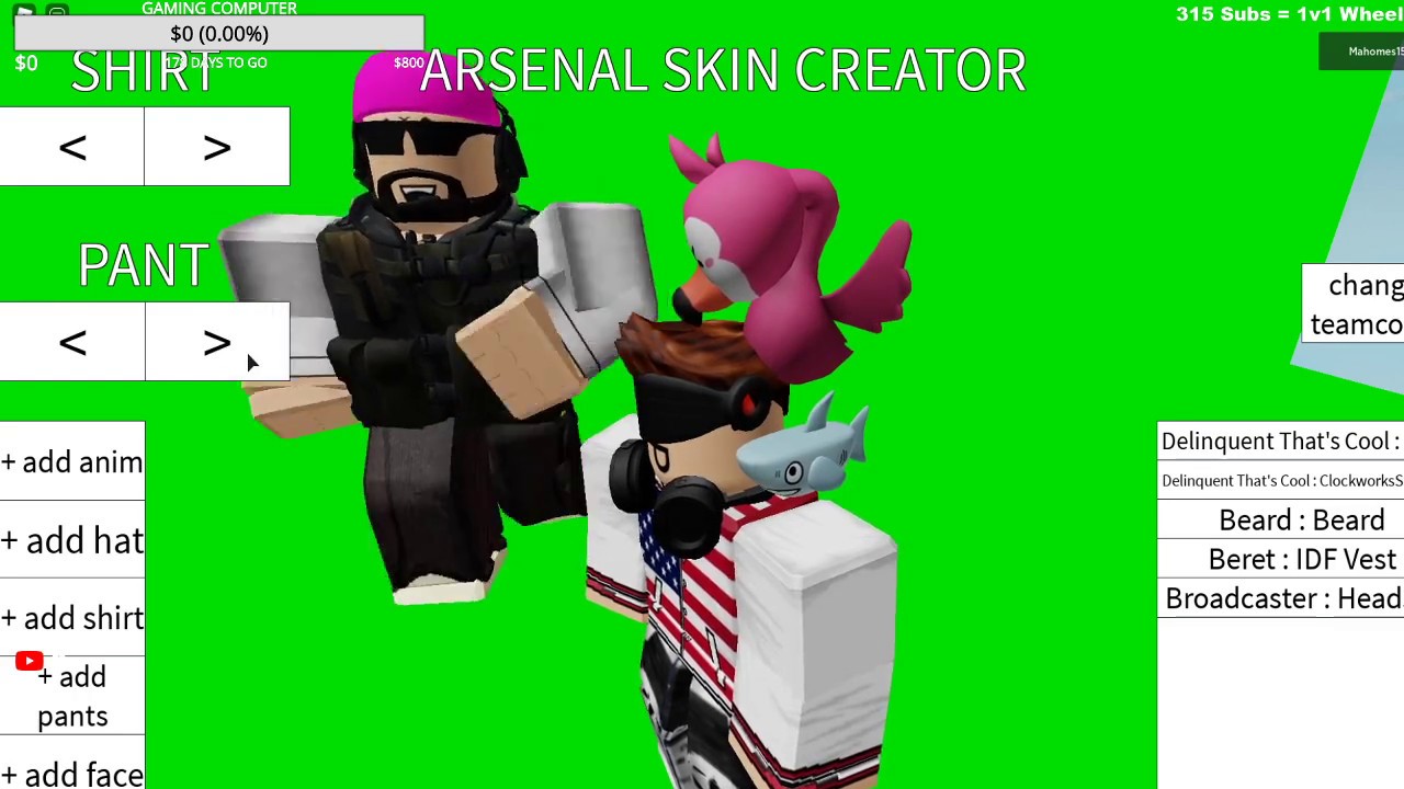 Creating A Custom Skin In Roblox Arsenal Youtube - logo arsenal roblox skins
