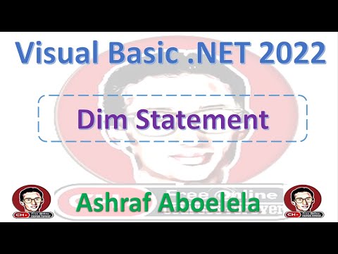 Visual Basic  Net 2022  20   Dim Statement