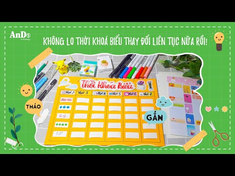 Video Thời khoá biểu handmade giúp thay đổi môn học linh... - youtube