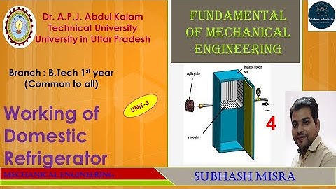 Working of Domestic Refrigerator I AKTU I Krishna Education I Gate Numerical I Subhash Sir I Part-04
