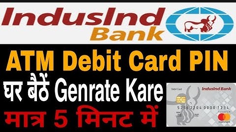 indusind bank atm pin generate online | Indusind bank debit card pin generate mobile App |First time