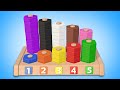 Learn Colors and Numbers for Kids 🌈 3D Toddler Learning Videos ⭐️ Olly the train