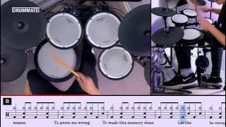 [Lv.04] New Divide - Linkin Park (★★☆☆☆) Pop drum cover with sheet music