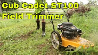 Cub Cadet ST100 Field Trimmer Long Term Review by @GettinJunkDone