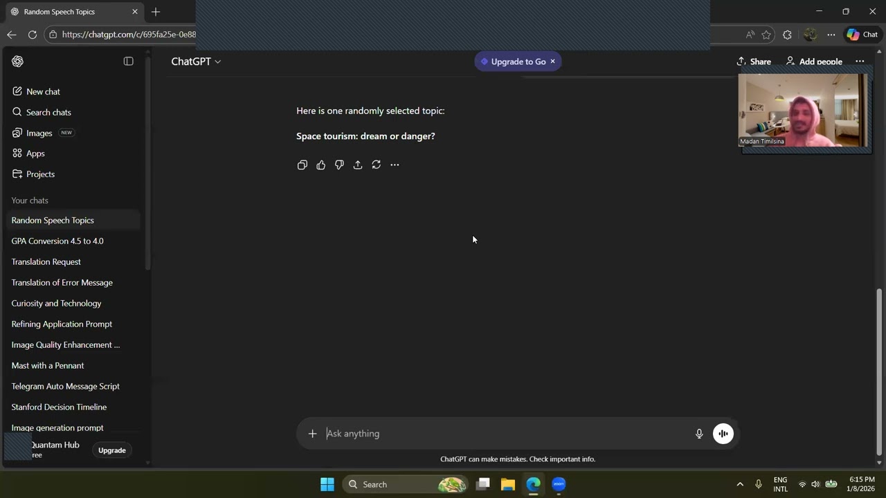 English communication practice day 5: Space travel, Dream or danger?