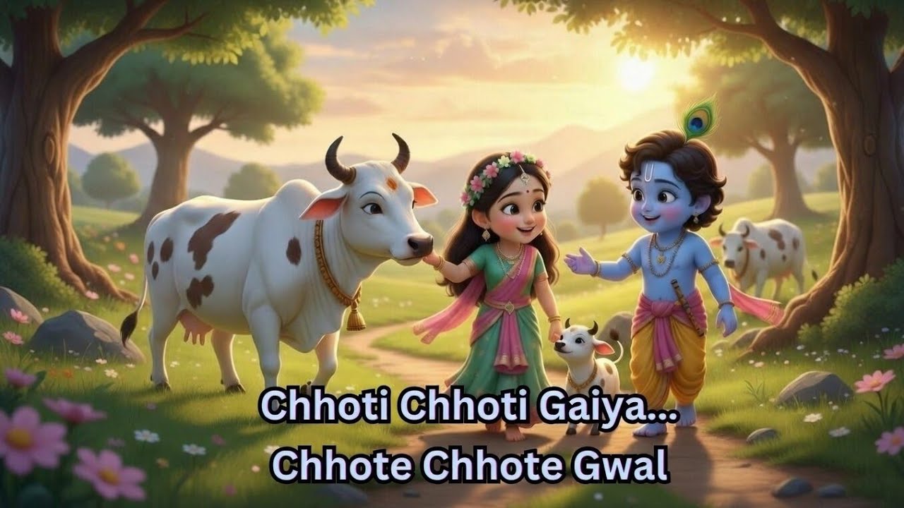 Chhoti Chhoti Gaiya, Pyare Pyare Gwaal | Happy Village Kids Rhyme 🌼🐄
