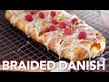 Easy Peach Cream Cheese Braided Danish Pastry - Natashas Kitchen