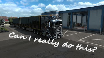 Reversing with double (three joint) HCT trailer tutorial/Hard parking doubles/Euro truck Simulator 2