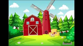 After Effects Animated Illustration | Barn And Windmill