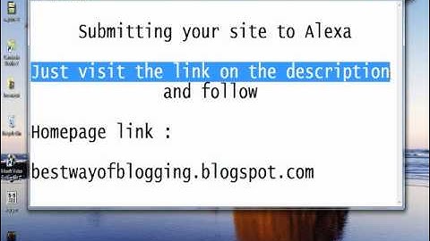 How to submit your site to Alexa