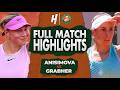 Amanda Anisimova vs Julia Grabher - FULL Match Highlights | Roland Garros 2026