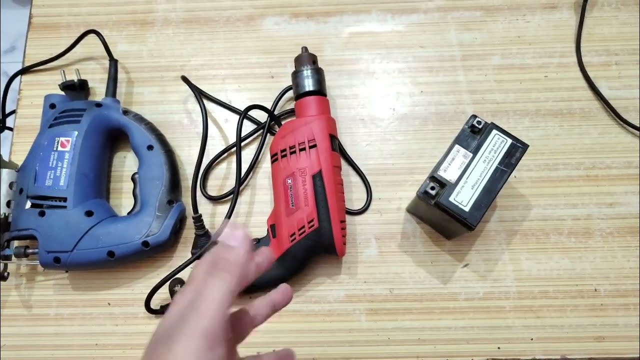 क्या बाइक बैटरी से ड्रिल मशीन चलेगी? || Running power tools on bike battery 