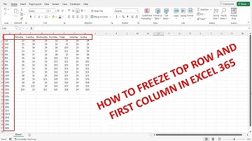 How To Freeze Top Row And First Column In Excel 365