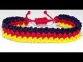 COMO HACER PULSERA AJUSTABLE PLANA DE TRES COLORES PARA HOMBRE DE LINEAS HORIZONTALES PARALELAS.