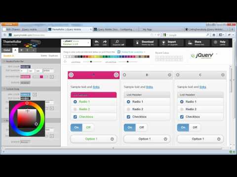 jQuery Mobile - 테마