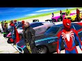 Homem-Aranha e Futebol nos Carros com SuperHeróis - Spiderman Cars Football Сhallenge GTA V