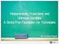 Measurements proportions and unknown variables a stress free foundation for technicians